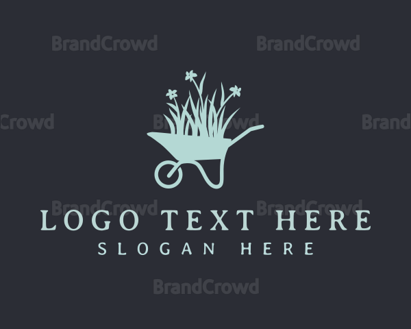 Landscaping Garden Wheelbarrow Logo