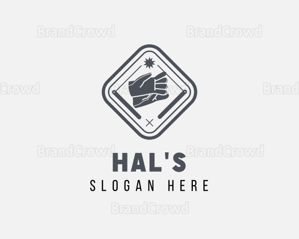 Steel Welding Gloves Logo