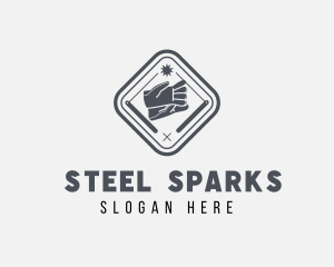 Steel Welding Gloves logo design