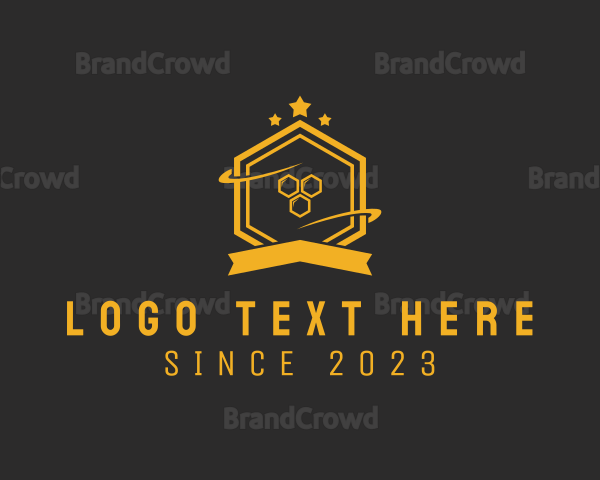 Hexagon Honey Banner Logo