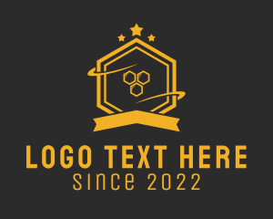 Honey - Golden Honey Badge logo design