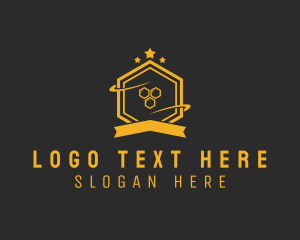 Hexagon Honey Banner Logo