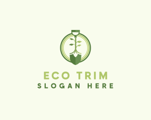 Eco Planting Shovel logo design