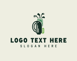 Golfing - Golfer Caddie Golfing logo design