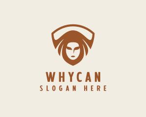 Mythology - Medieval Ancient Woman logo design