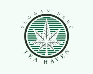 Cannabis Leaf Badge logo design