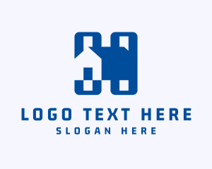 Home Subdivision Letter H logo design