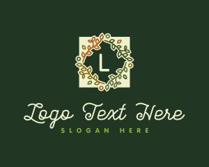 Textile - Vine Pattern Frame logo design