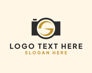 Black Camera - Camera Lens Letter G logo design
