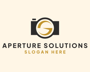Aperture - Camera Lens Letter G logo design