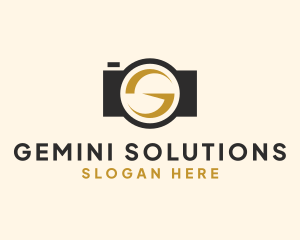 Camera Lens Letter G logo design