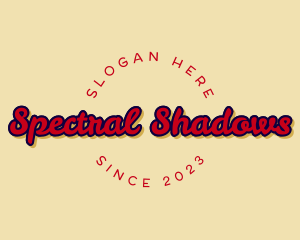 Handwritten Shadow Brand logo design