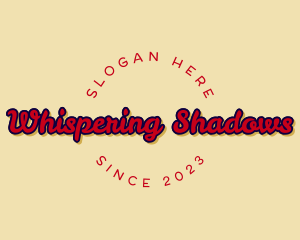 Handwritten Shadow Brand logo design