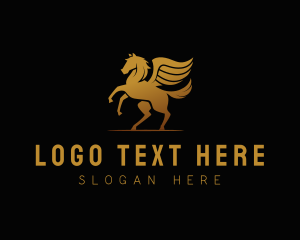 Stallion - Golden Pegasus Company logo design