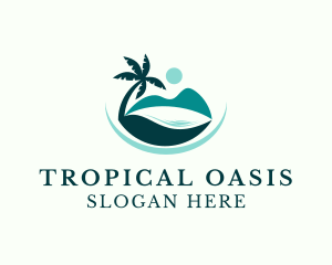 Paradise - Island Beach Paradise logo design