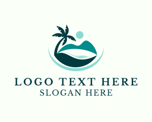 Lagoon - Island Beach Paradise logo design