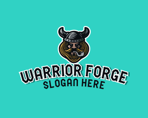 Battle - Angry Viking  Warrior logo design