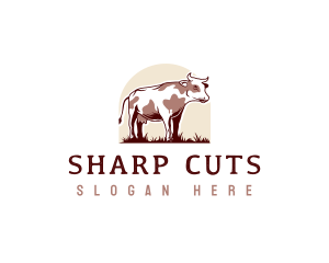 Cow Cattle Farm Logo