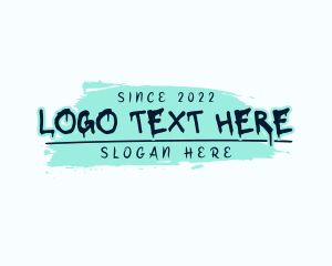Tshirt Design - Funky Graffiti Paint logo design