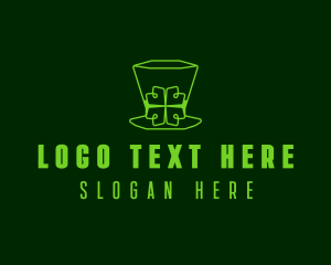 Green - Minimalist Leprechaun Hat logo design