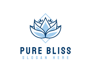 Lotus Wellness Floral logo design