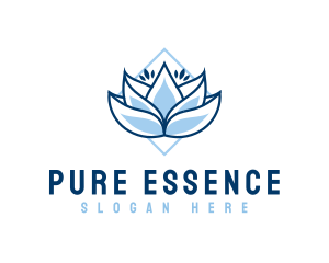 Pure - Lotus Wellness Floral logo design