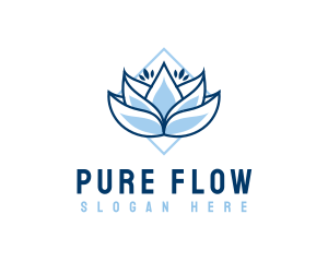 Lotus Wellness Floral logo design