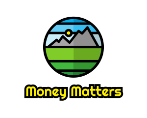 Badge - Geometric Mountain Badge logo design