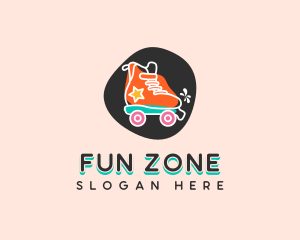 Fun Rollerblade Shoes logo design