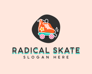 Fun Rollerblade Shoes logo design