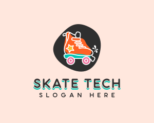 Fun Rollerblade Shoes logo design