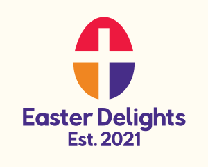 Easter - Easter Egg Cross logo design