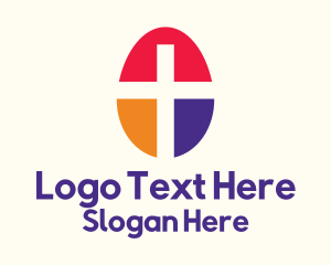 Easter Egg Cross Logo