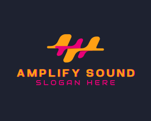 Sound Waves Technology logo design