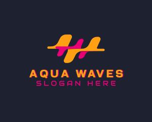 Waves - Sound Waves Technology logo design