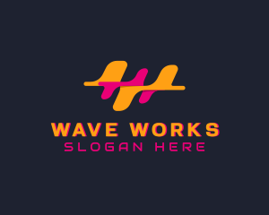 Sound Waves Technology logo design