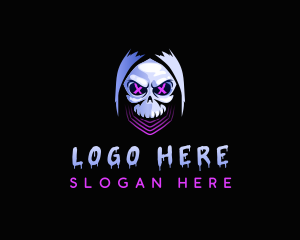 Videogame - Halloween Skeleton Skull logo design