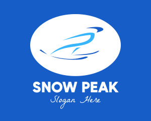 Skiing - Ski Skiing Snowboarding logo design