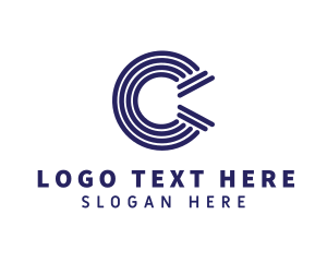 Initial - Modern Pillar Letter C logo design