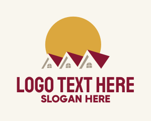 Town House - Village Sun Real Estate logo design