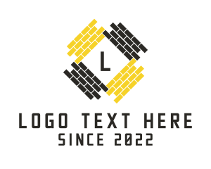 Mason - Brick Masonry Letter logo design