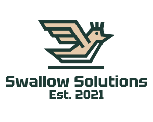 Swallow - Flying Sparrow Bird logo design