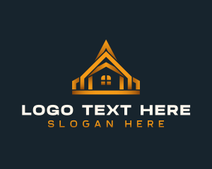 Contractor Builder - Home Roofing Maintenance logo design