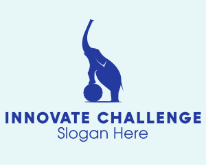 Challenge - Blue Circus Elephant logo design