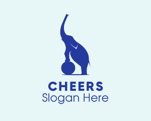 Challenge - Blue Circus Elephant logo design