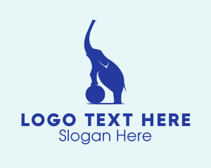 Event Planning - Blue Circus Elephant logo design