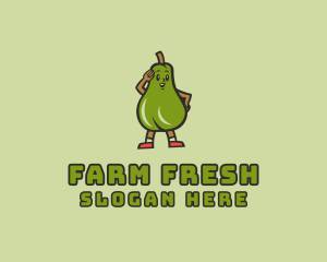 Fresh Avocado Vegetarian  logo design