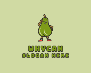 Mascot - Fresh Avocado Vegetarian logo design