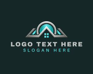 Architecture - Geometric Realtor Roofing logo design