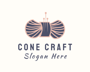 Wool Yarn Needle logo design